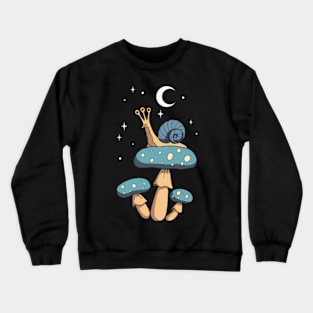 Mystical snail on a mushroom Crewneck Sweatshirt